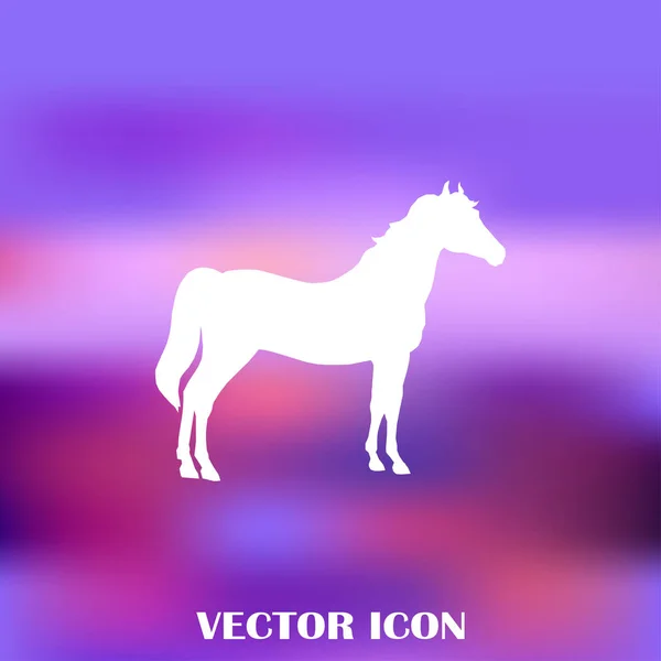 Векторный силуэт бегущей лошади — стоковый вектор