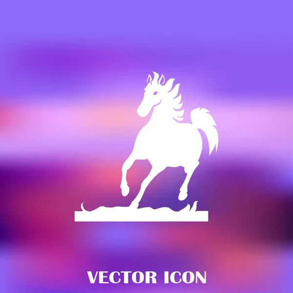 Siluet vektor dari kuda berlari - Stok Vektor