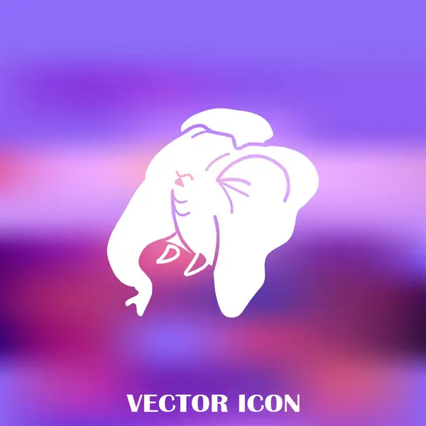 Elefantenvektor Web-Ikone — Stockvektor