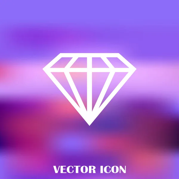 Linea diamante vettoriale Icona — Vettoriale Stock