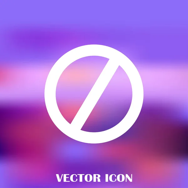 Aucun signe icône plate — Image vectorielle