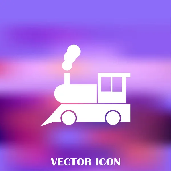 La locomotora de vapor. Antiguo icono web ferroviario — Vector de stock