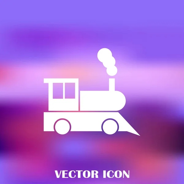 La locomotora de vapor. Antiguo icono web ferroviario — Vector de stock