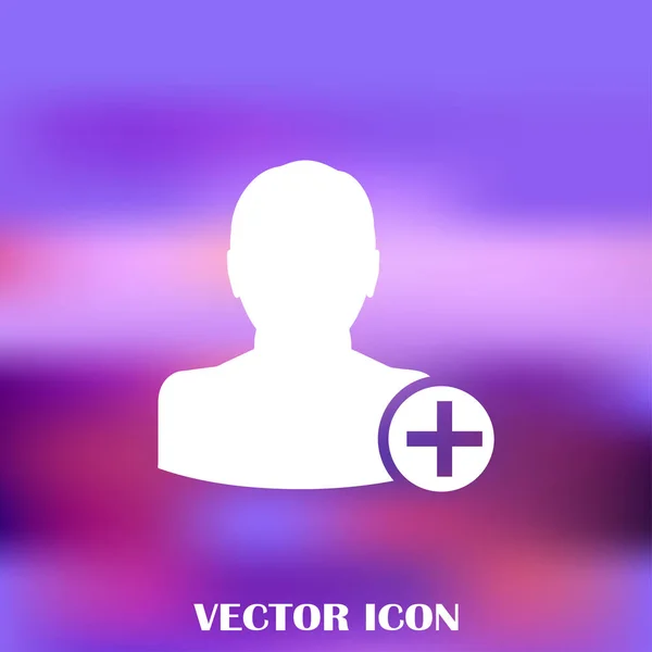 Añadir amigo vector icono — Vector de stock