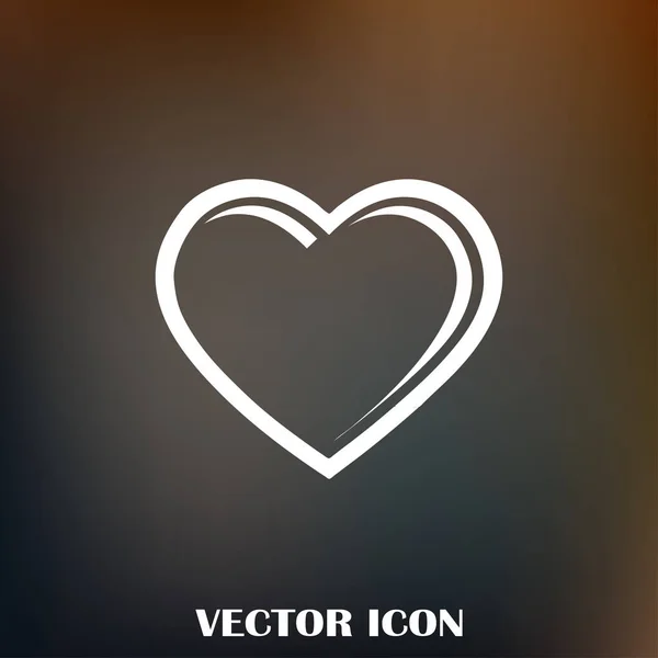 Icono del vector del corazón, símbolo del amor. Signo de San Valentín — Vector de stock