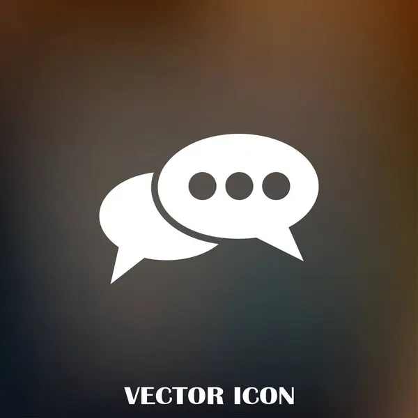 Ícone web nuvem de chat — Vetor de Stock