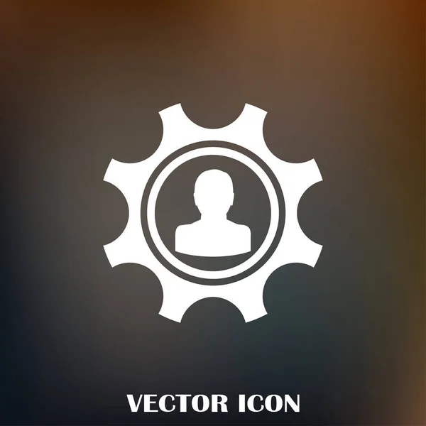 Gear icoon met vintage achtergrond vector kunst — Stockvector