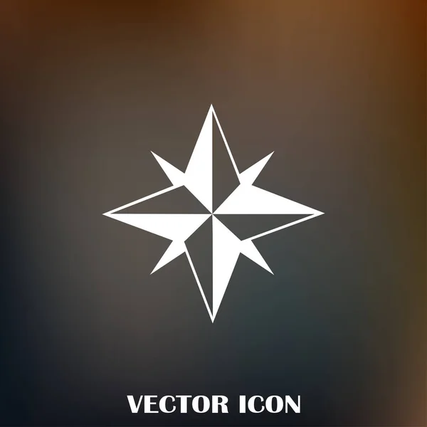 Bússola ícone plana Vector —  Vetores de Stock