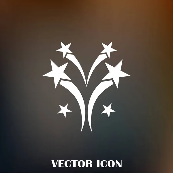Ikon garis kembang api, garis luar tanda vektor - Stok Vektor