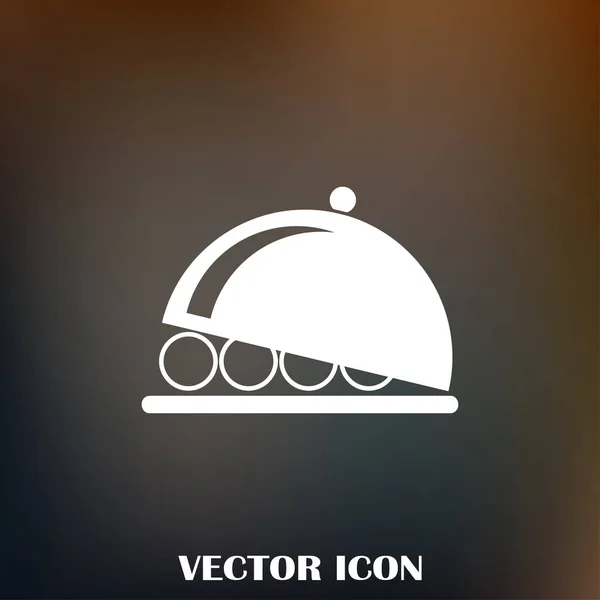 Ilustrasi vektor ikon platter . - Stok Vektor