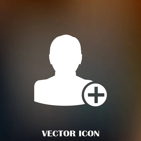 Añadir amigo vector icono — Vector de stock