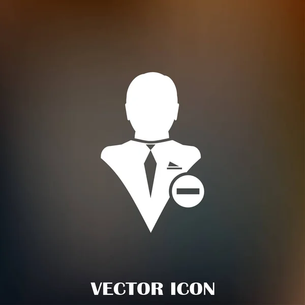 Eliminar icono de cuenta de usuario — Vector de stock