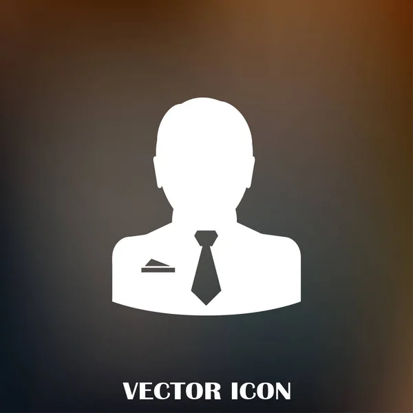 Hombre de negocios vector icono web — Vector de stock