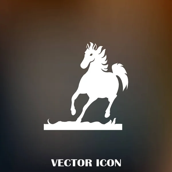 Siluet vektor dari kuda berlari - Stok Vektor