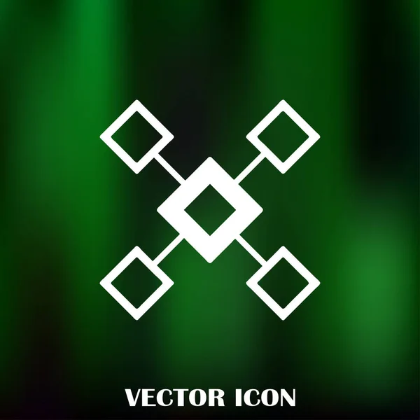 Flussdiagramm-Icon-Vektor. — Stockvektor