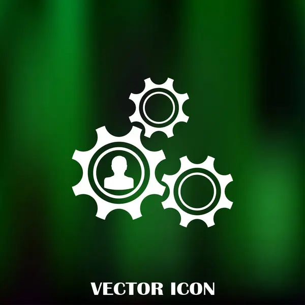 Gear icon with vintage background vector art — Stock Vector