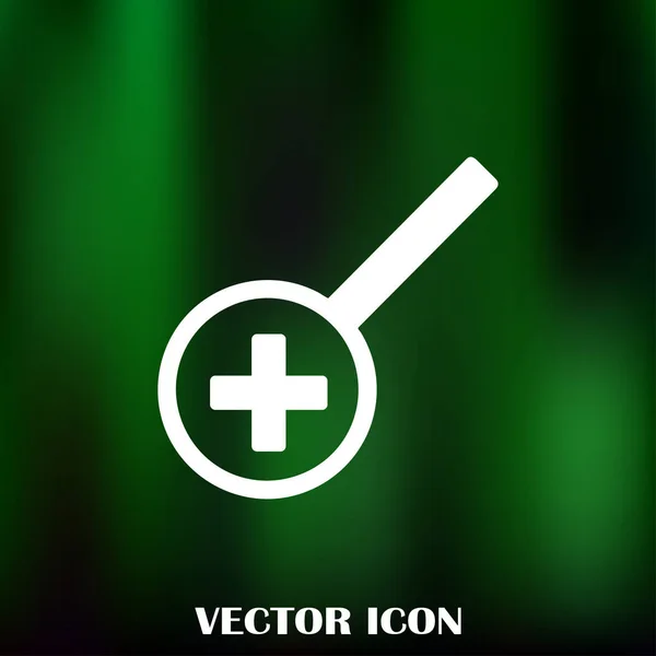 Mărire de sticlă. Căutaţi Icon. Ilustrație vectorială . — Vector de stoc