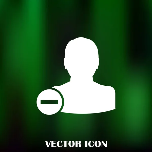 Eliminar icono de cuenta de usuario — Vector de stock