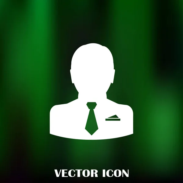 Hombre de negocios vector icono web — Vector de stock