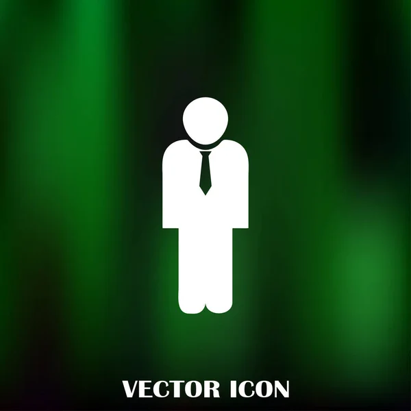 Hombre de negocios vector icono web — Vector de stock