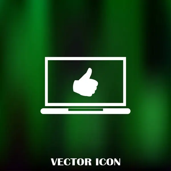 Vector thumb up icon, Flat icon vector illustration. — Stock Vector