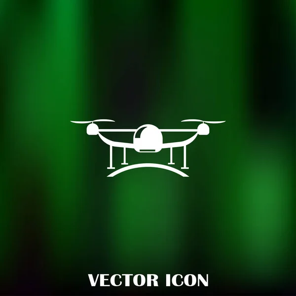 Logo de drone quadcopter volant, illustration vectorielle isolée — Image vectorielle