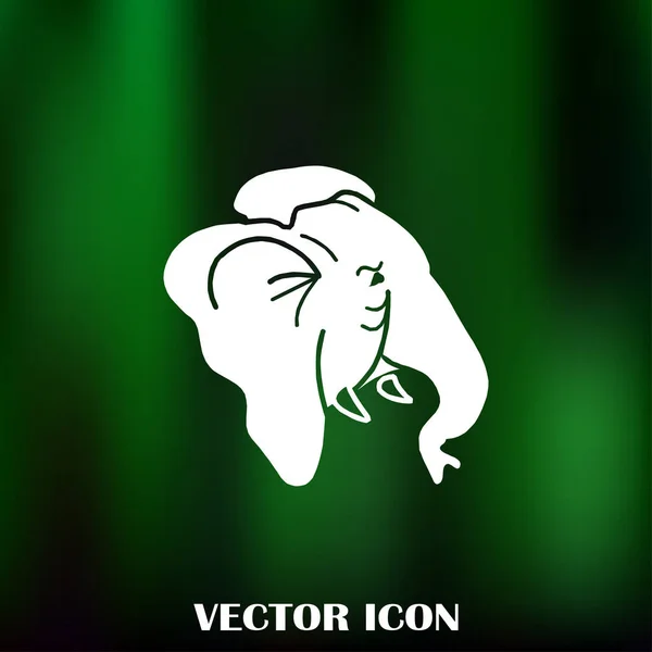 Elephant vector web icon — Stock Vector