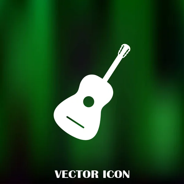 Ícone vetor de guitarra, Sinal de instrumento musical acústico — Vetor de Stock