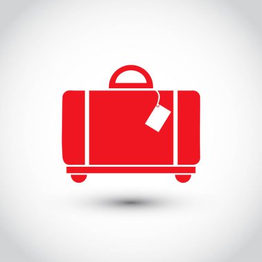 Evrak çantası ikonu, vektör illüstrasyonu. düz tasarım biçimi