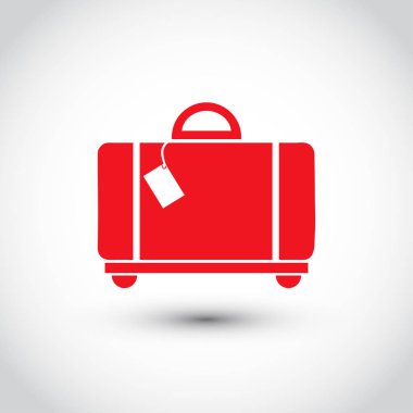 Evrak çantası ikonu, vektör illüstrasyonu. düz tasarım biçimi