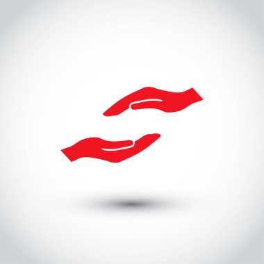 eller simge vektör, düz tasarım en iyi vektör simgesi