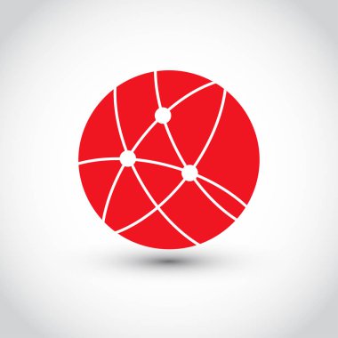 Web sitesi simge. vektör küre simgesi