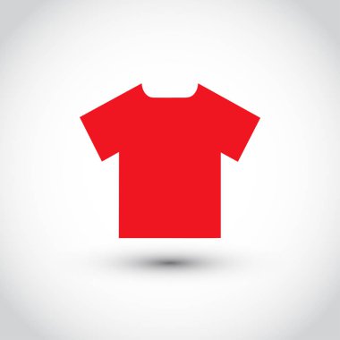 T-shirt simgesi düz vektör.