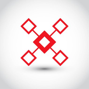 Akış şeması simge vektör.