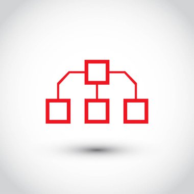 Akış şeması simge vektör.