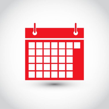 Takvim izole düz Web telefon simgesini