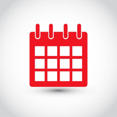 Takvim izole düz Web telefon simgesini