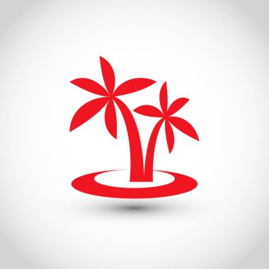 gerçekçi palmiye ağacı siluet