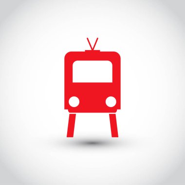 Tren simge vektör, Modern ulaşım işareti, Web sitesi, sosyal medya, kullanıcı arabirimi, mobil uygulaması, Eps10