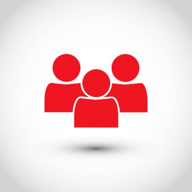 İnsanlar simgesini trendy düz stil. Kalabalık işareti. Web sitesi tasarımı, logo, app, UI kişi simgesi. Vektör çizim, Eps10.