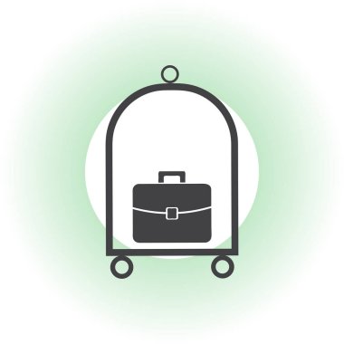 Bagaj web vektör simgesi.