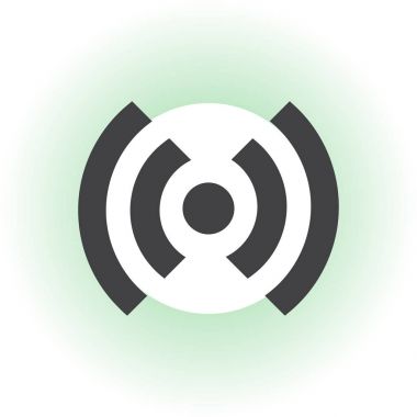 Wifi simgesi üzerinde arka izole. Modern basit düz ağ işareti. İş, Internet kavramı. Web sitesi tasarımı, web düğme, mobil uygulama Logo illüstrasyon trendy vektör yayın simgesi