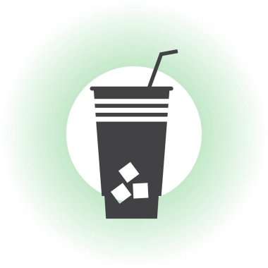 Arka plan üzerinde izole kokteyl simgesi. Modern düz piktogram