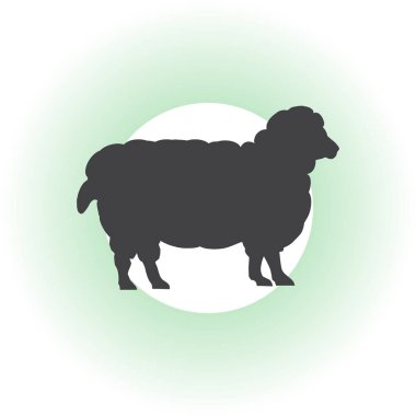 Koyun siluet web simgesi