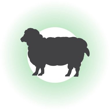 Koyun siluet web simgesi