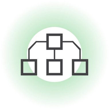 Akış şeması simge vektör.