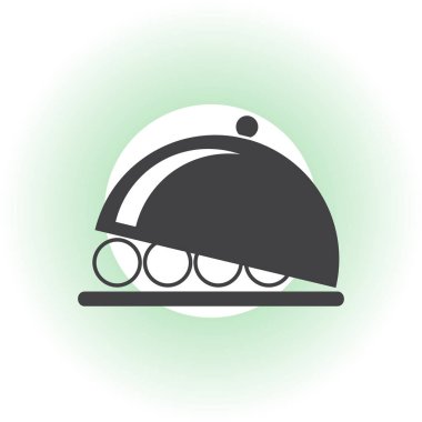 Yemek tabağı hizmet işareti simgesi