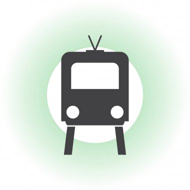 Tren simge vektör, Modern ulaşım işareti, Web sitesi, sosyal medya, kullanıcı arabirimi, mobil uygulaması, Eps10