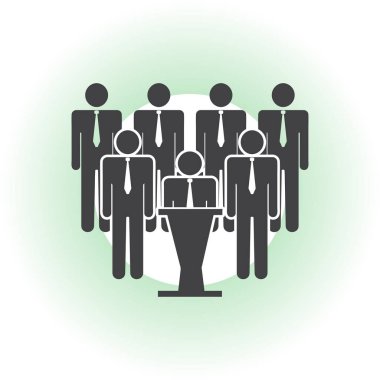 İnsanlar simgesini trendy düz stil. Kalabalık işareti. Web sitesi tasarımı, logo, app, UI kişi simgesi. Vektör çizim, Eps10.