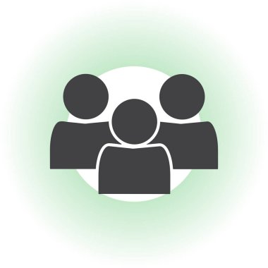 İnsanlar simgesini trendy düz stil. Kalabalık işareti. Web sitesi tasarımı, logo, app, UI kişi simgesi. Vektör çizim, Eps10.